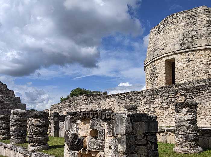 Miyapan Mayan Building with carvings