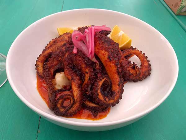 Octopus dish in Campeche