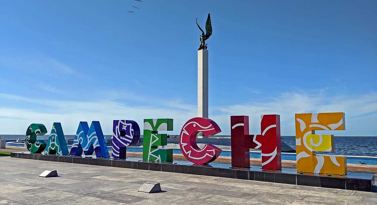 The Campeche letters on the Malecon