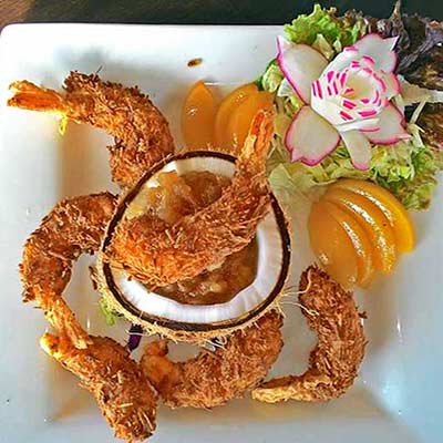 Coconut Prawns Campeche