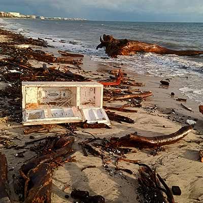 Hurricane Lidia showing Bucerias beach