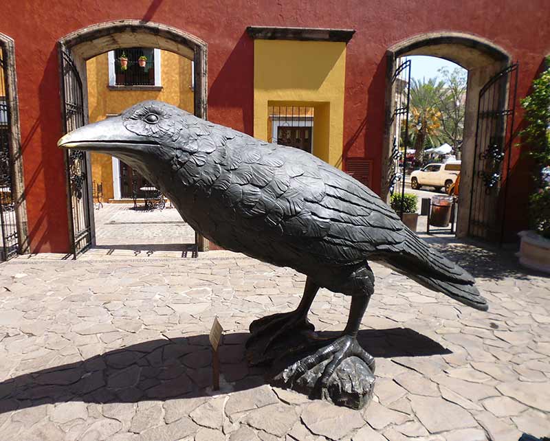 Jose Cuervo - Casa Cuervo entrance with crow statue