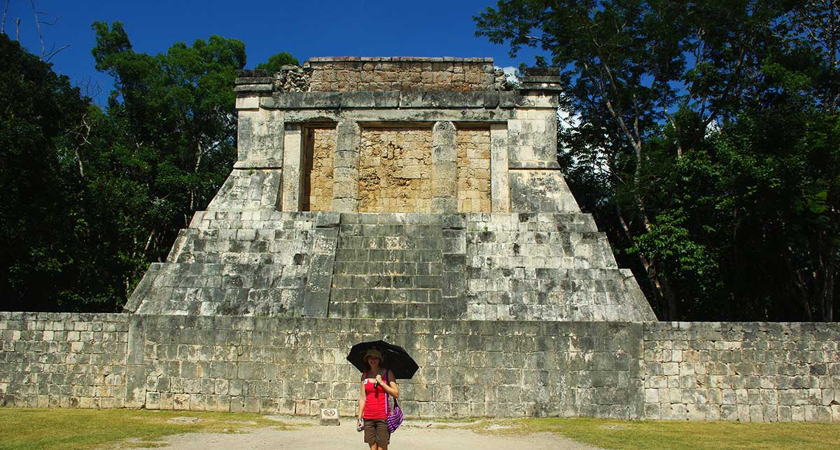 Temple of the Bearded Man when we were visiting Chichen Itza