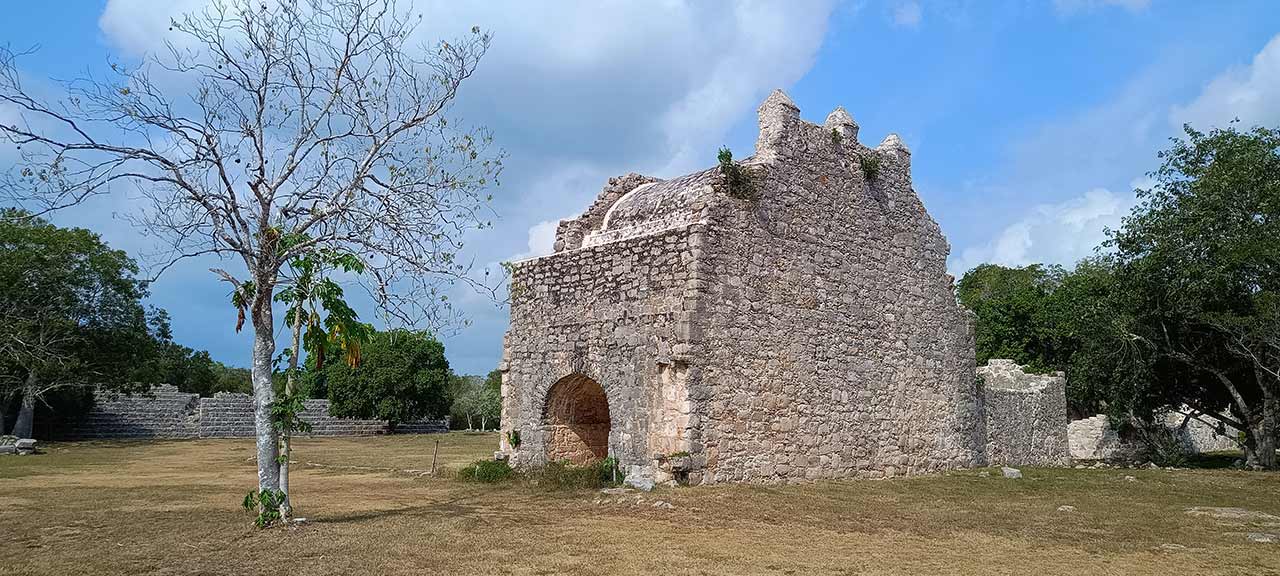 Back of Franciscan Chapel at Dzibilchaltun