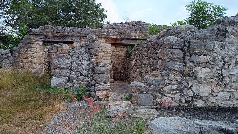 structure 42 upper platform at Dzibilchaltun Mayan Ruins