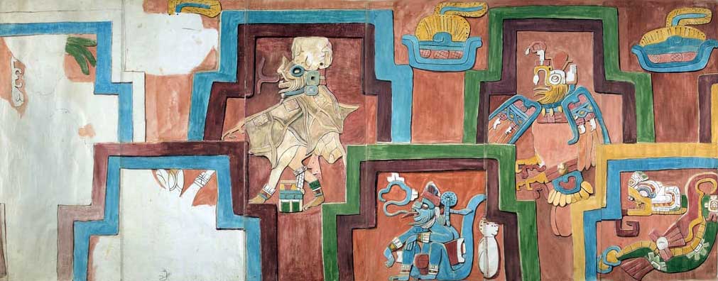 Adela Breton Watercolour of frieze Acanceh