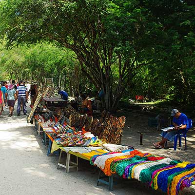 Souvenir sellers at Chichen Itza