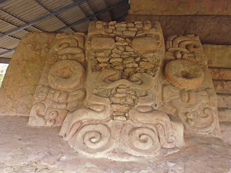 Masks at Acanceh Mayan Ruins