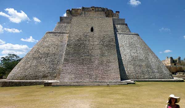 Pyramid the Magician at Uxmal Mayan Ruins