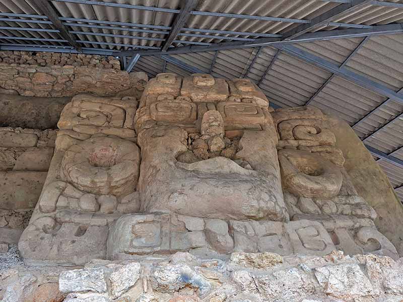 Second Mask at Acanceh Mayan Ruins