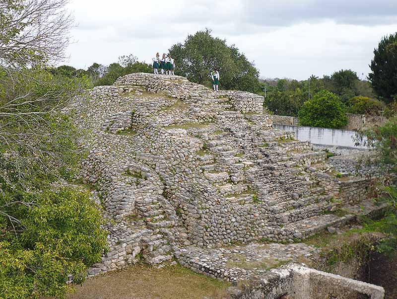 Second Pyramid at Acanceh Mayan Ruins