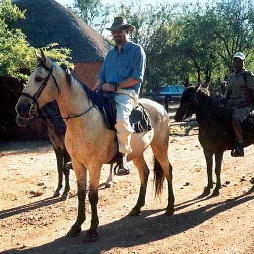 David from Wonky Compass ready to look for rhino in South Africa